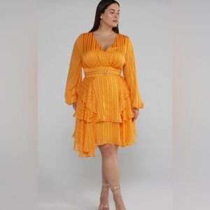 Orange Statement Dress 4x